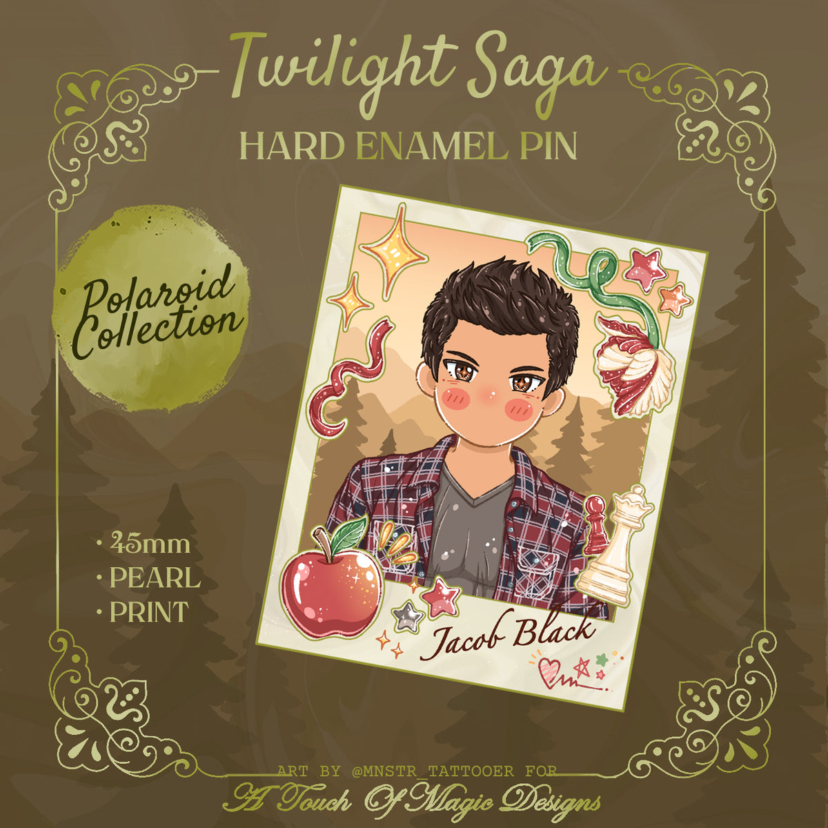 Polaroid Cuties pin - Team Jacob