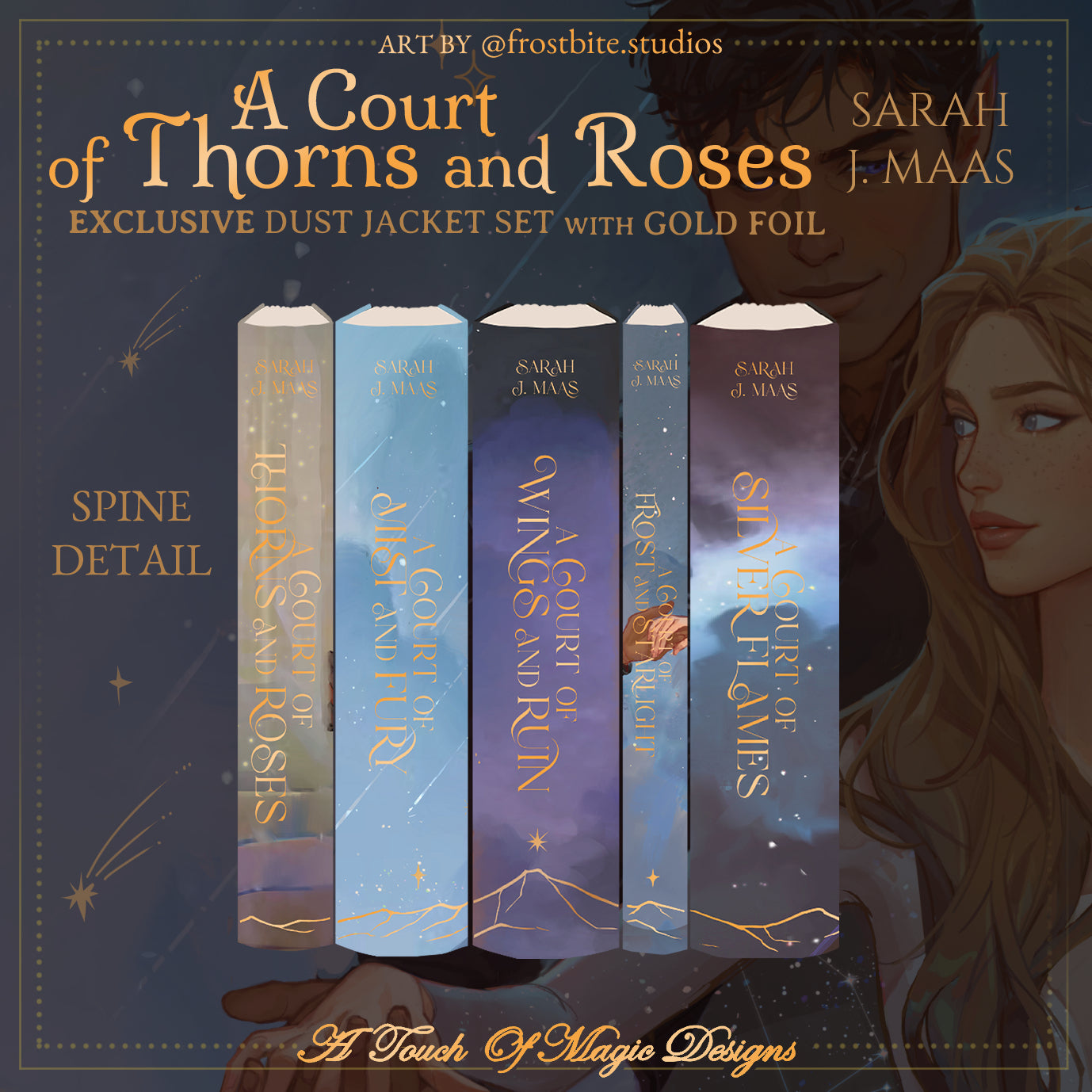 LIMITED - Officially Licensed A Court of Thorns and Roses Dust Jacket Set | Frostbite Studios HARDCOVER