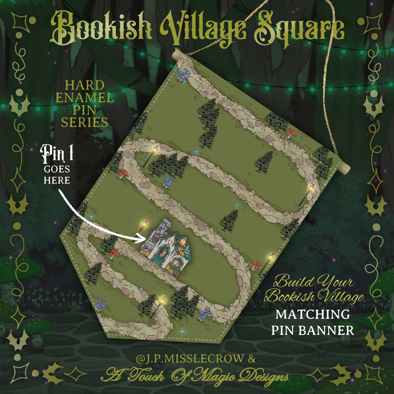 Bookish Village - Pin Banner - PRE-ORDER