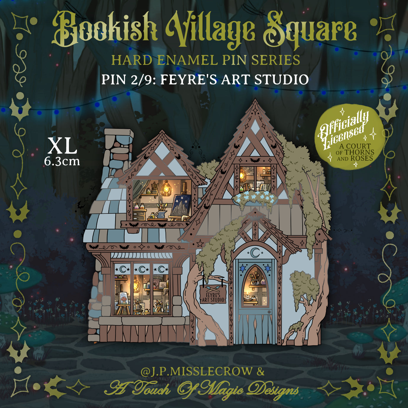 Officially Licensed - Bookish Village Square Collection - Feyres art studio - PIN #2 - PRE-ORDER
