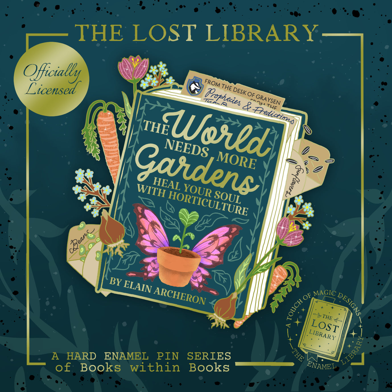 Lost Library Pin Collection - The world needs more gardens - ACOTAR OFFICIALLY LICENSED - LIMITED PRE-ORDER