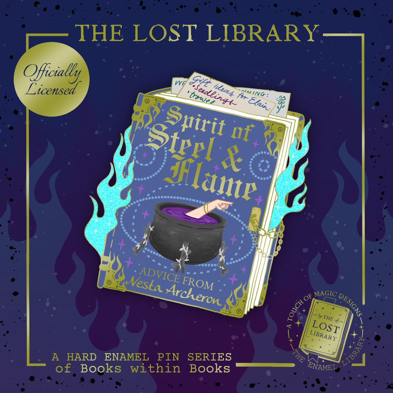 Lost Library Pin Collection - Spirit of steel and flame - ACOTAR OFFICIALLY LICENSED - LIMITED PRE-ORDER
