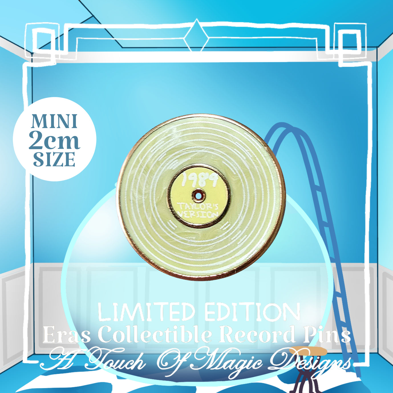 Mini record Pin Collection - Era #5 - Sunrise Boulevard yellow