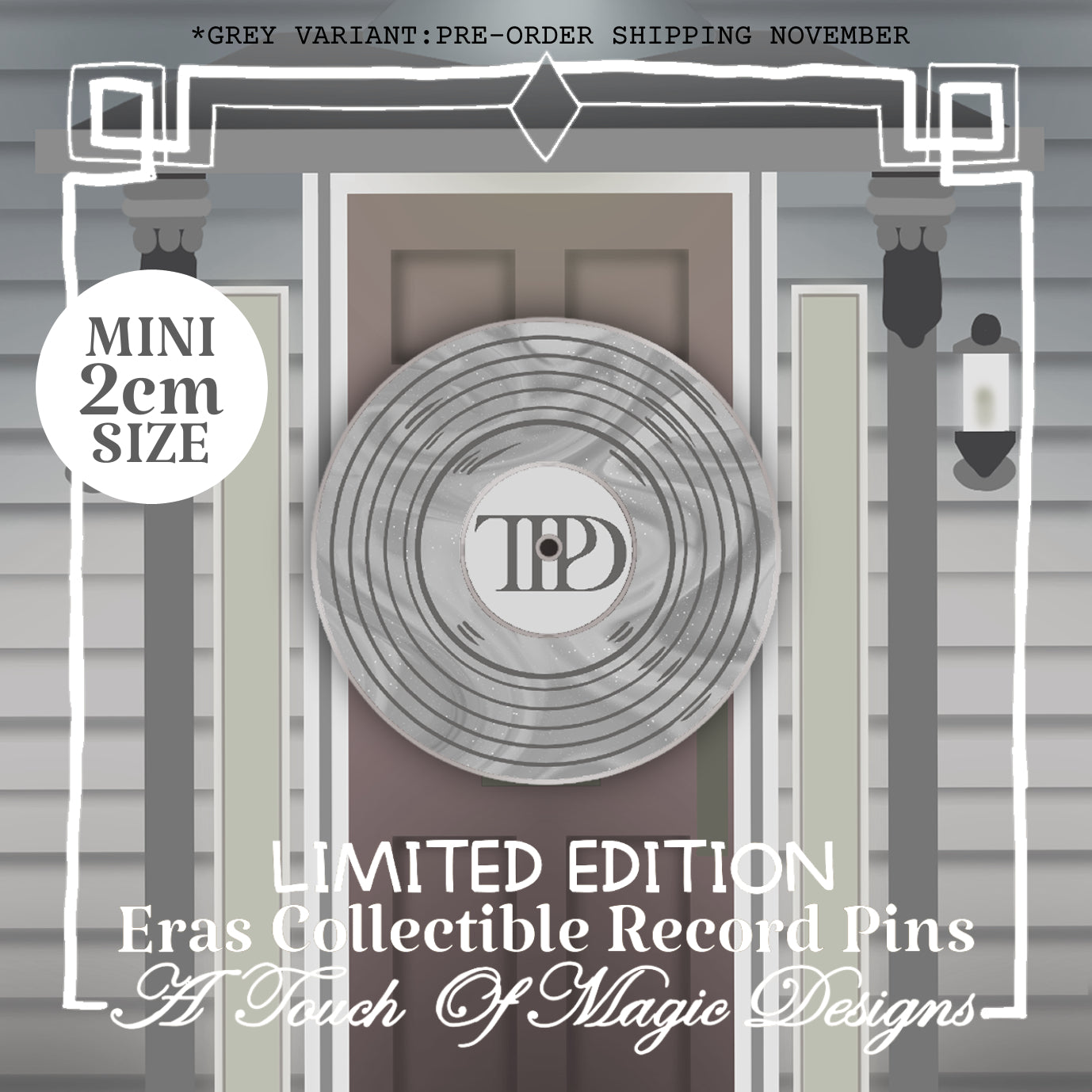 Mini record Pin Collection - Era #4 - Grey