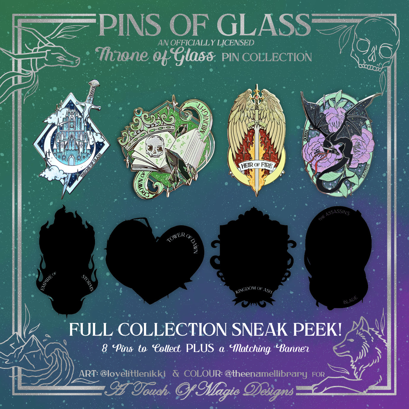 Officially Licensed Pins of Glass Collection - Queen of Shadows
