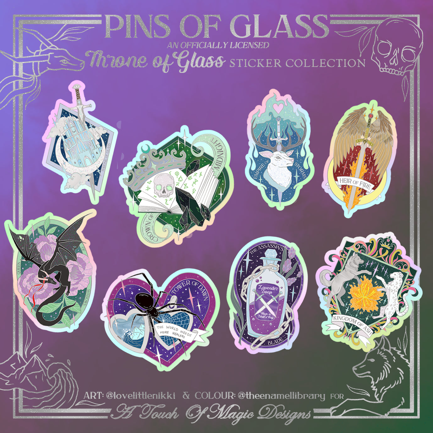 TOG Stained glass sticker set - holograpic die-cut stickers - LIMITED - OFFICIALLY LICENSED
