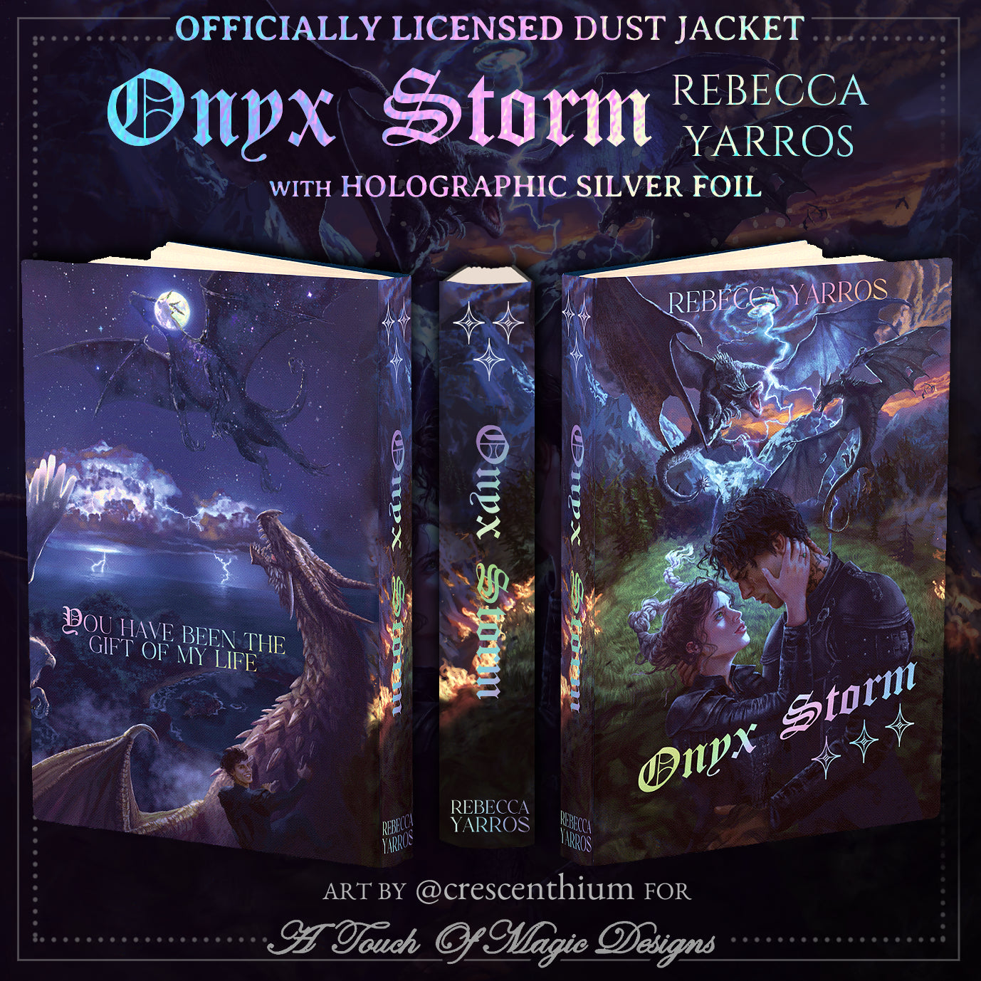USA Edition - Officially Licensed "Iridescent Storm" 3 piece Dust Jacket Set | art by Crescenthium: USA ed.