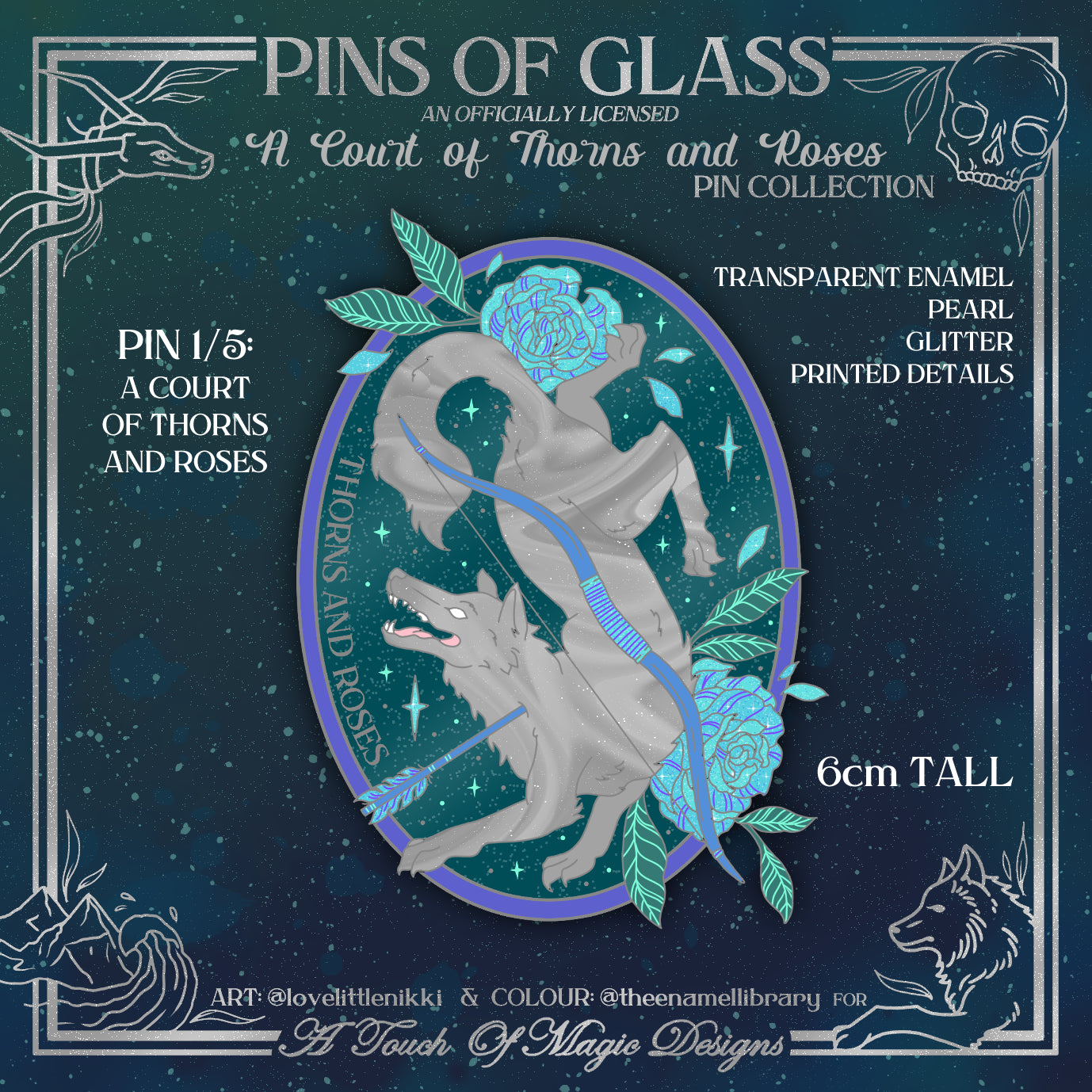 Officially Licensed - Pins of Glass Collection - ACOTAR - PIN #1 - PRE-ORDER