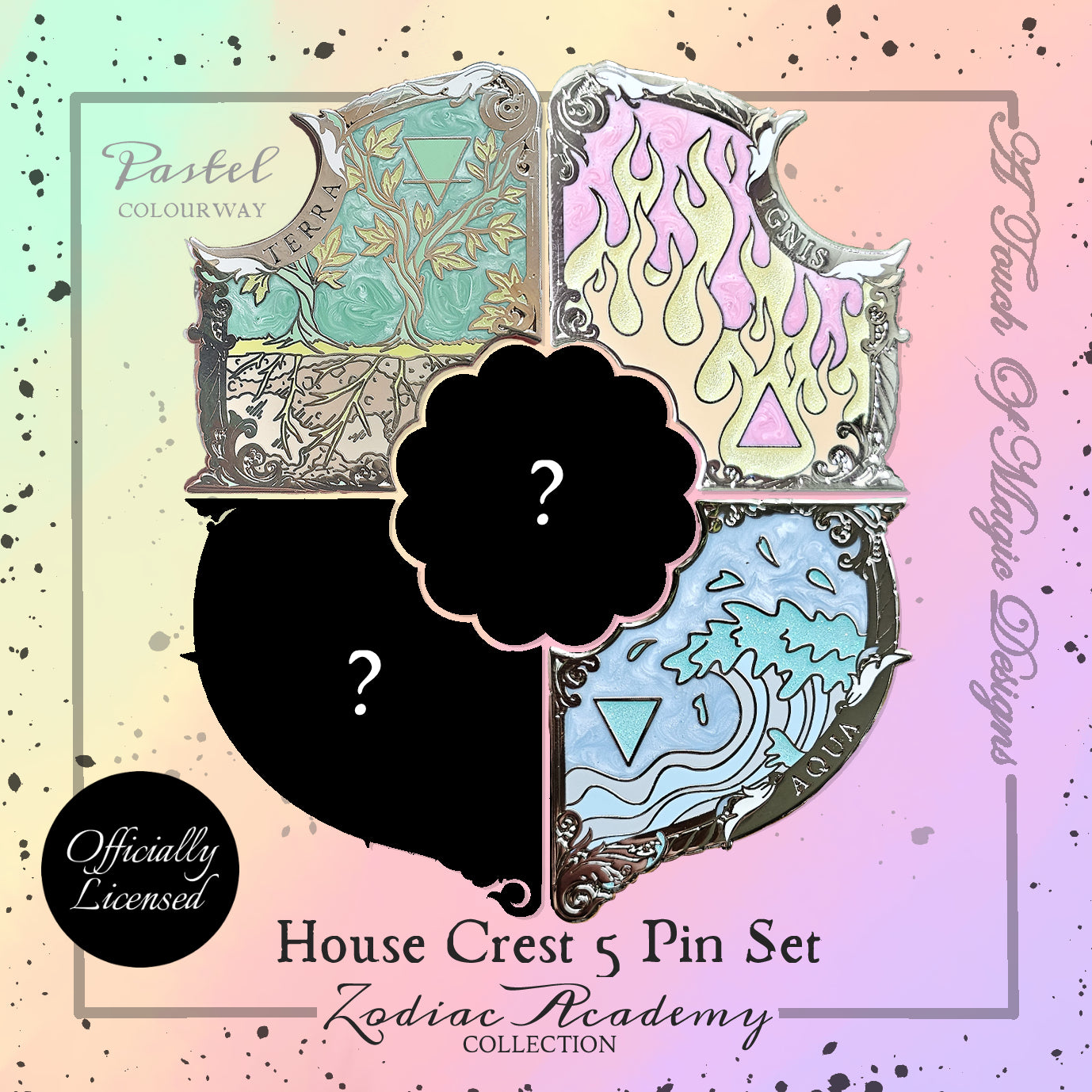 House Aqua - PASTEL - Crest pin - TWISTED SISTERS OFFICIALLY LICENSED - PRE-ORDER
