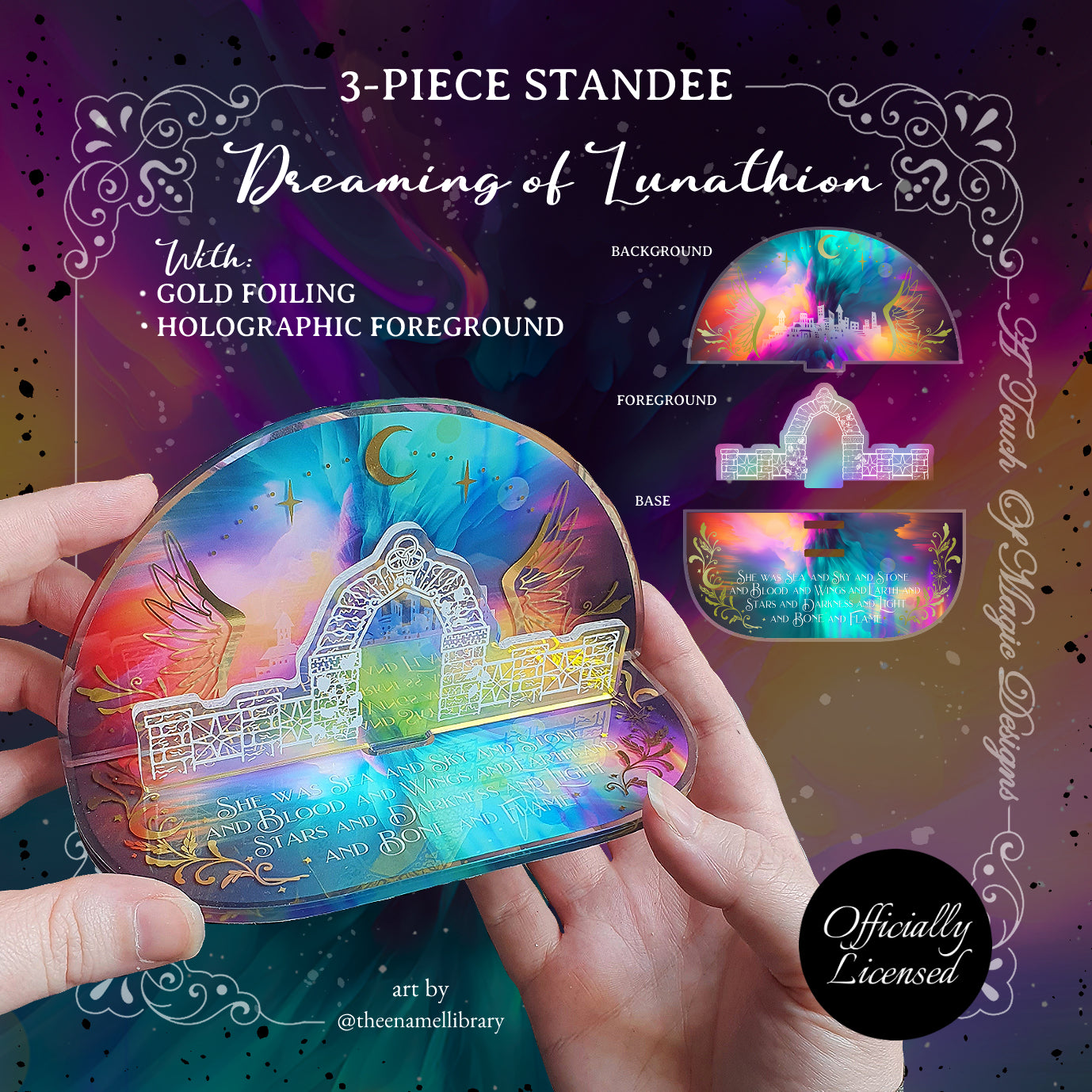 Dreaming of Lunathion - 3 piece Acrylic display - PRE-ORDER - SJM OFFICIALLY LICENSED