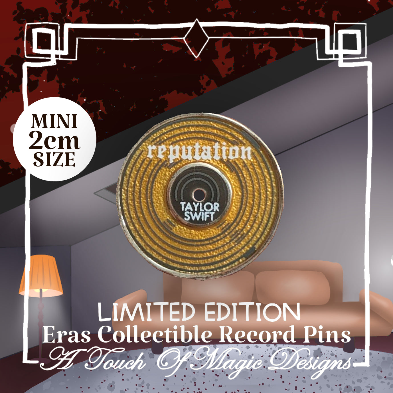 Mini record Pin Collection - orange - Era #6