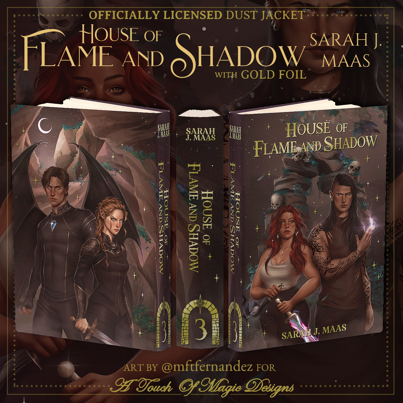 Crescent City Gates edition Dust Jacket set - SJM OFFICIALLY LICENSED - Art by @mftfernandez Crescent City