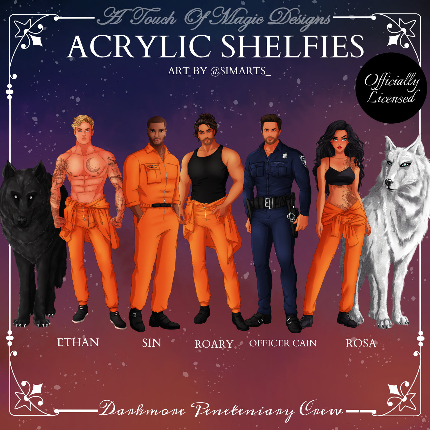 Shelfie set - Darkmore Penitentiary crew- character set - TWISTED SISTERS OFFICIALLY LICENSED