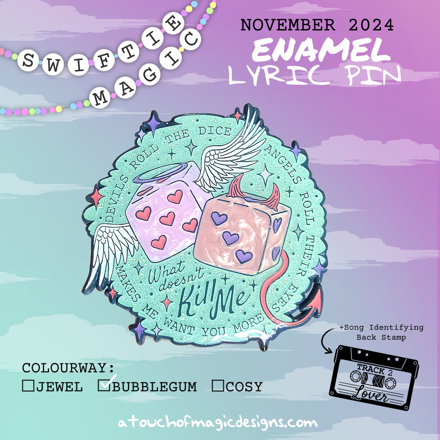 Devils roll the dice - #3 - Pastel edition - A touch of lyrical magic - Pin Collection