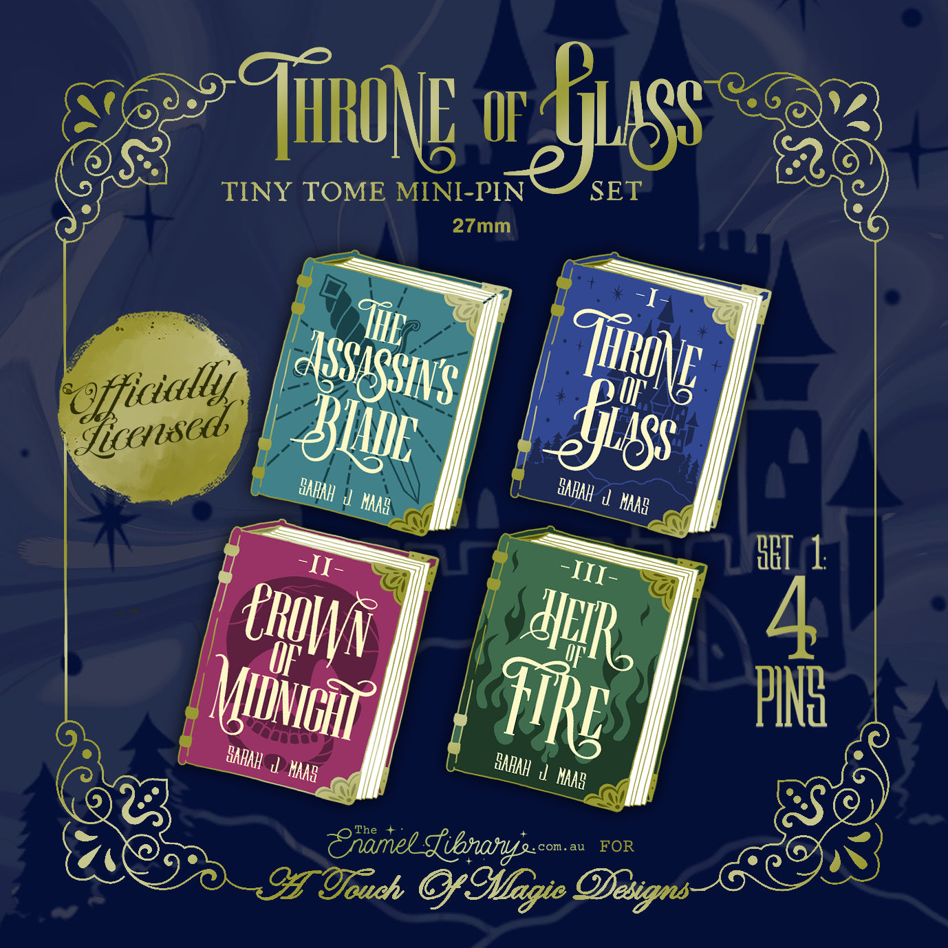 Tiny tomes pin collection - 4 set of TOG book series - PRE-ORDER