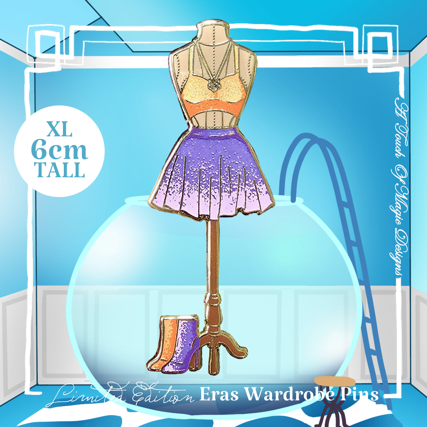 The Wardrobe Pin Collection - Era #5 - Orange & Purple set