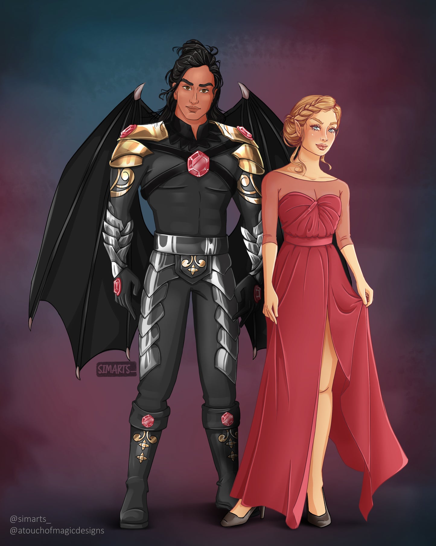 Nesta & Cassian - shelfie set - OFFICIALLY LICENSED