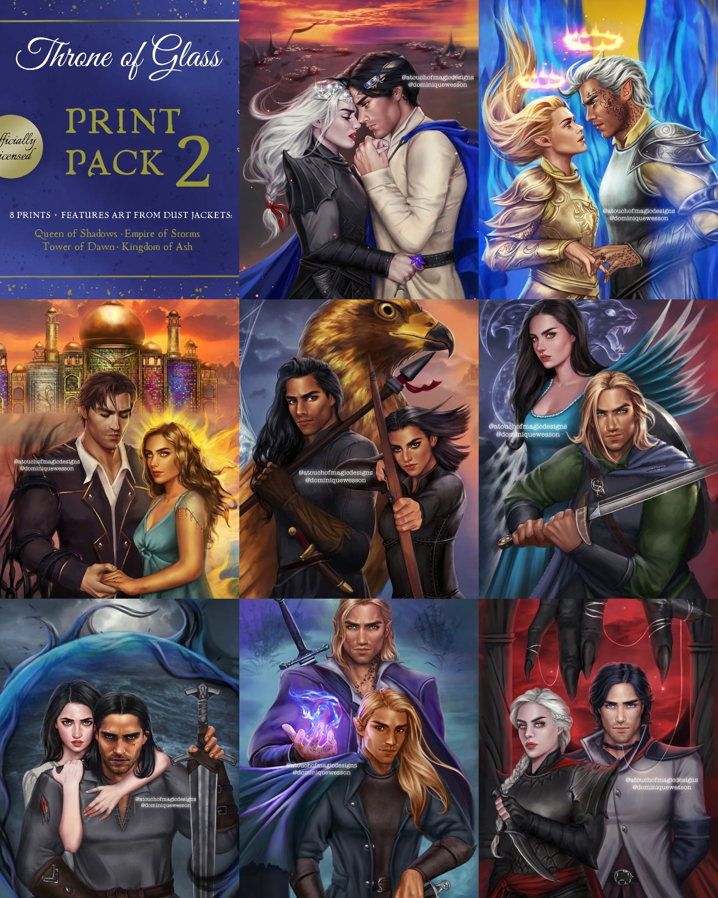 Throne of Glass - Print pack #2 - OFFICIALLY LICENSED