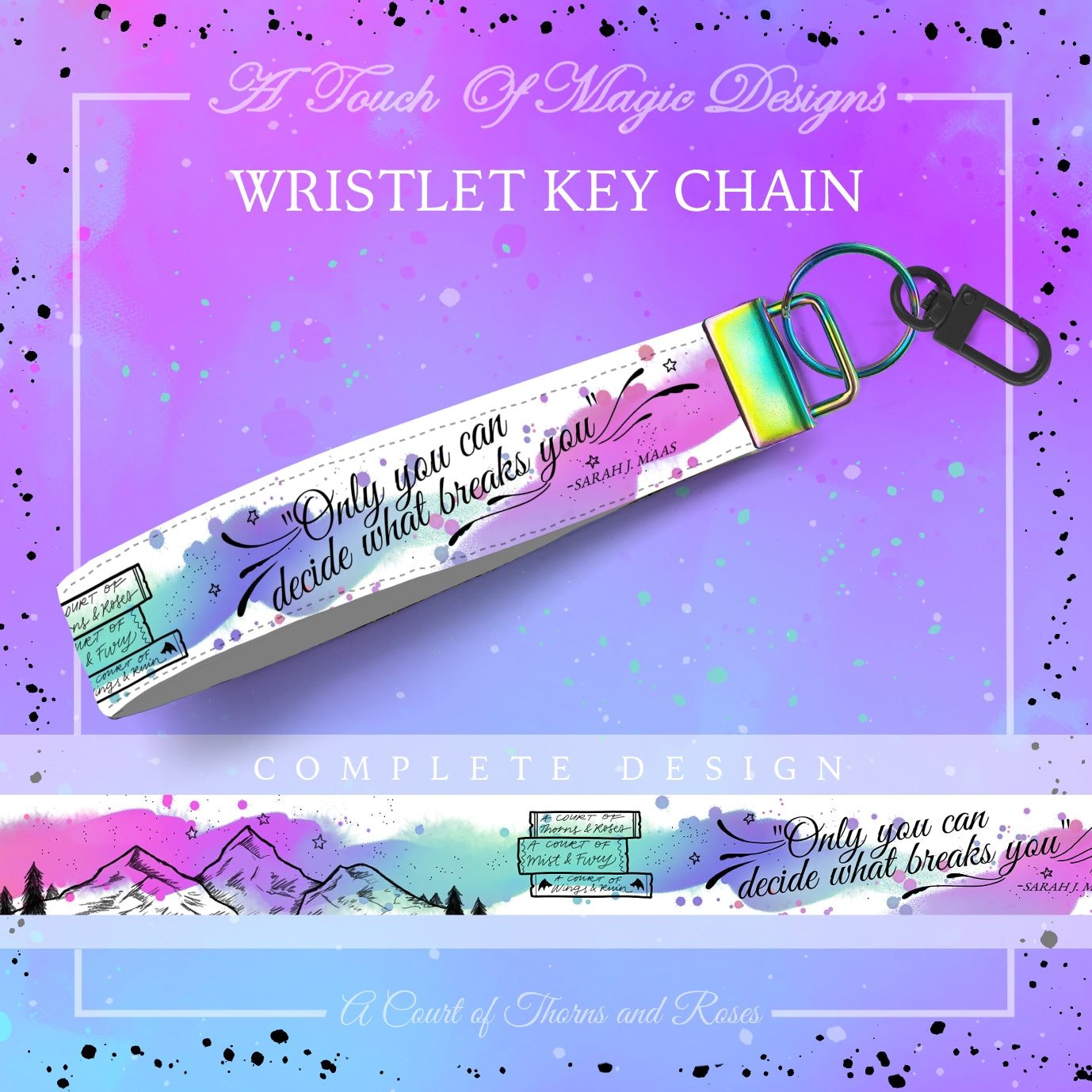 What breaks you - ACOTAR - OFFICIALLY LICENSED - Leatherette wristlet - limited