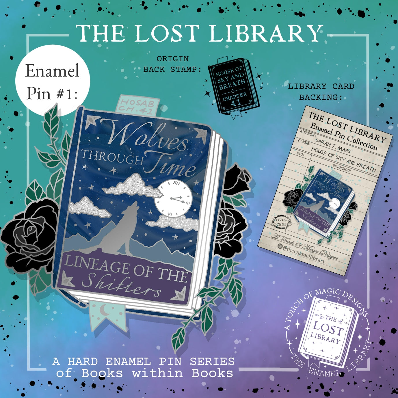 Lost library pin collection - Crescent city - OFFICIALLY LICENSED