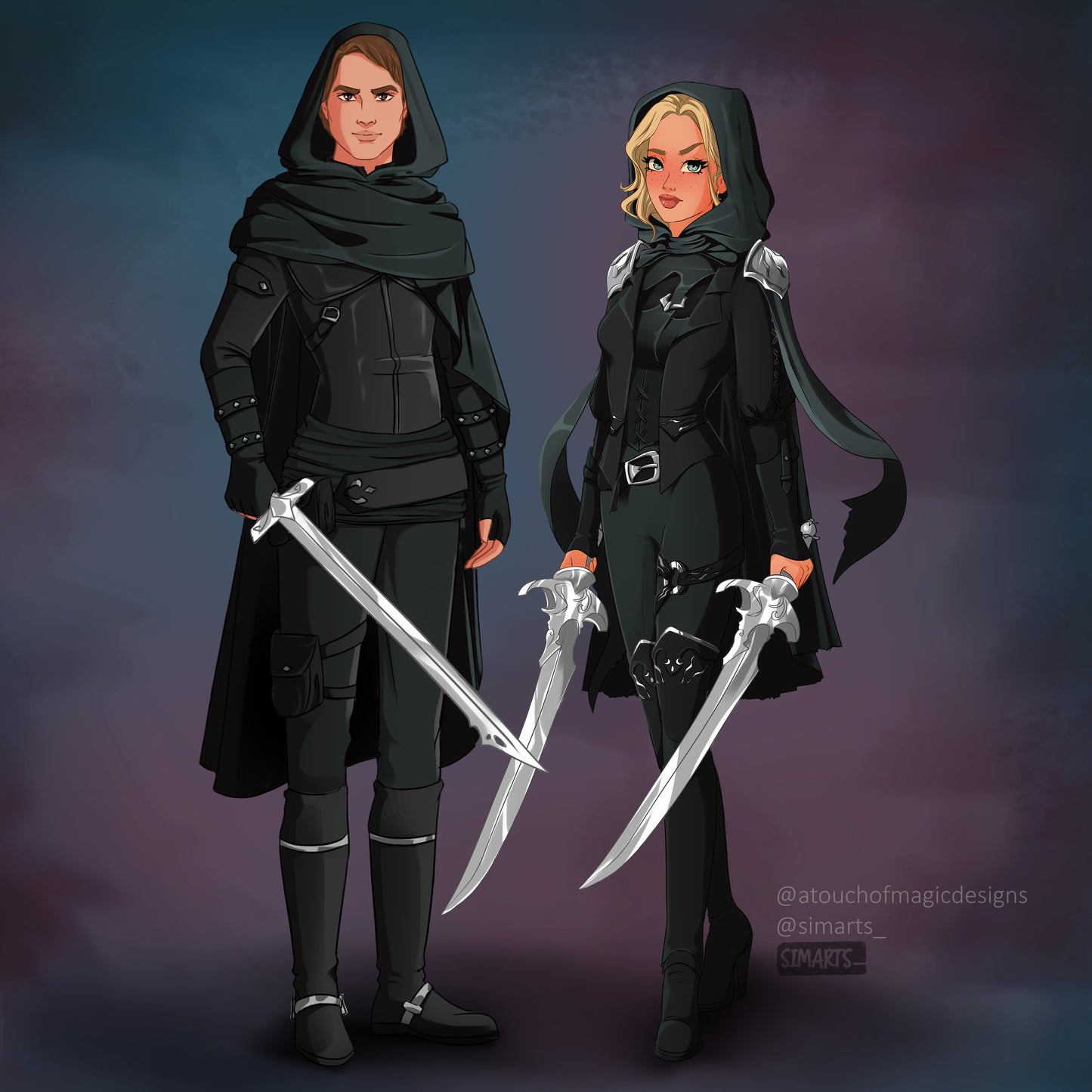 Sam Cortland & Celaena Sardothien - shelfie characters - OFFICIALLY LICENSED MERCHANDISE