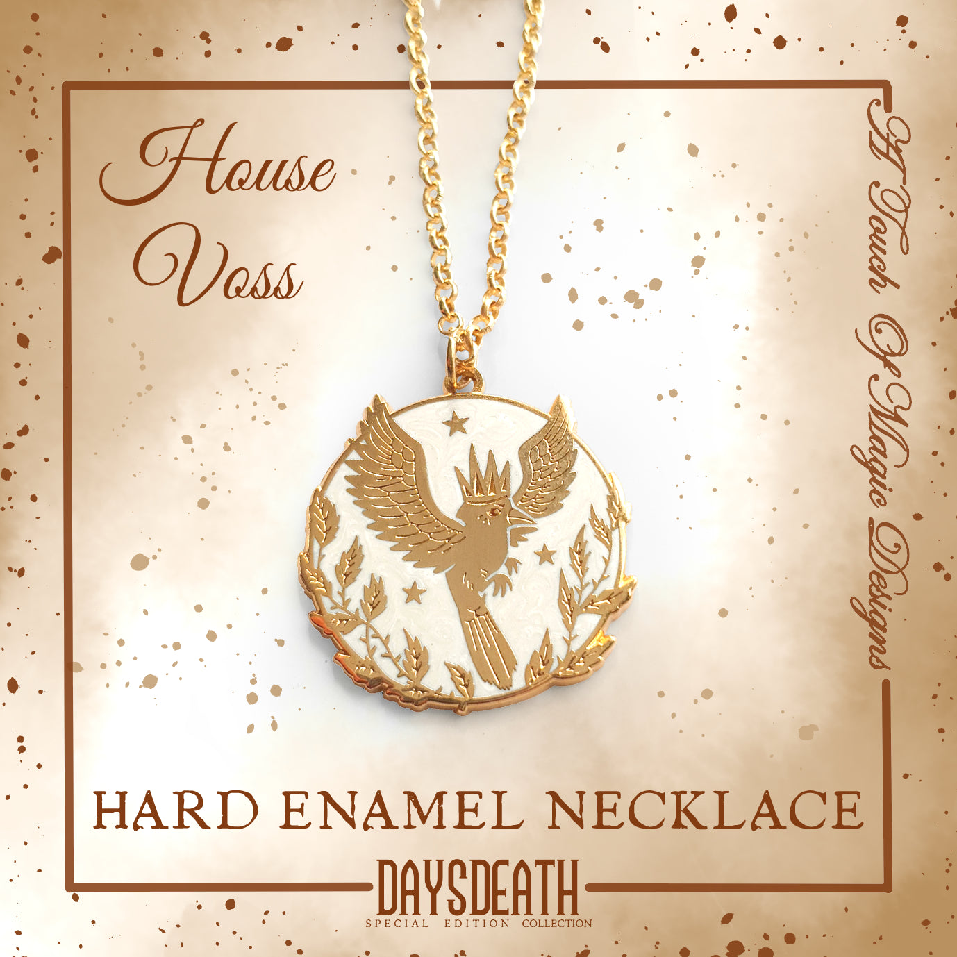 AUS/NZ listing - House Voss - enamel pendent necklace - Empire of the vampire