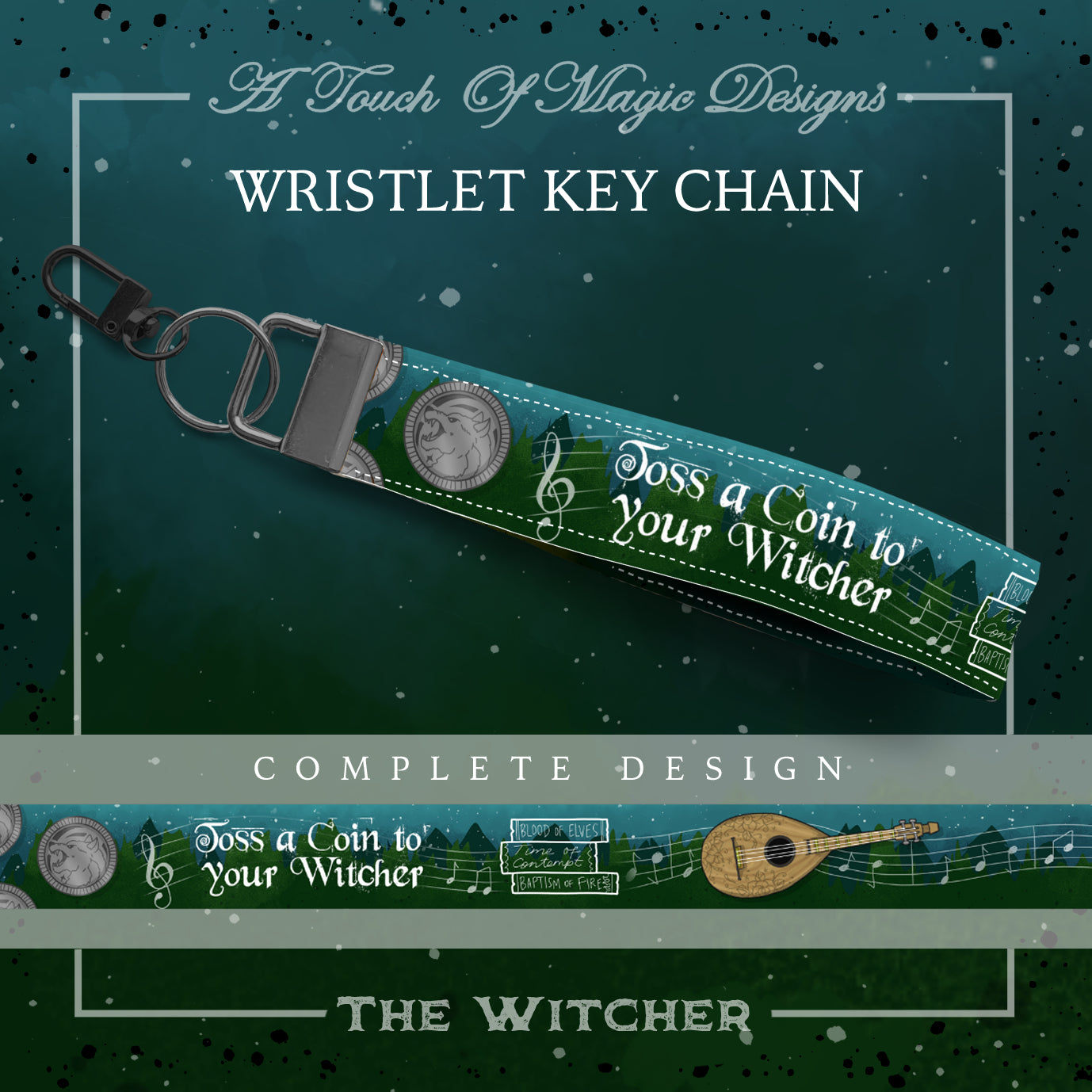 Leatherette wristlet - toss a coin - limited