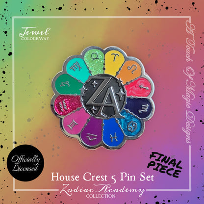 Zodiac Academy House Crest - Centre piece - JEWEL -  Crest pin -  TWISTED SISTERS OFFICIALLY LICENSED