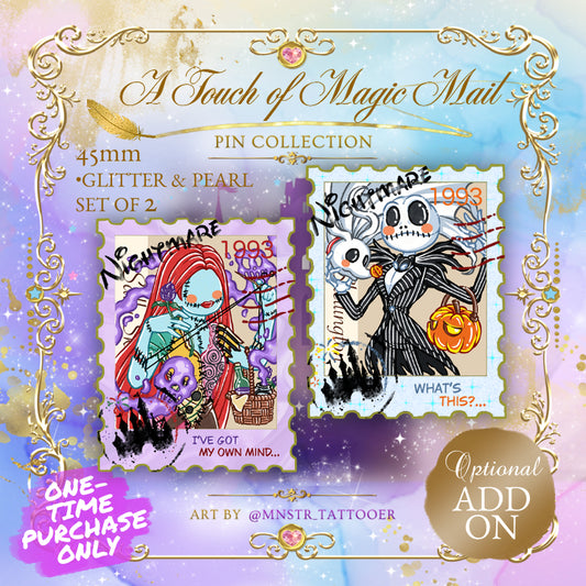 Magic mail Stamp pin set - Fantasy Nightmare Couple
