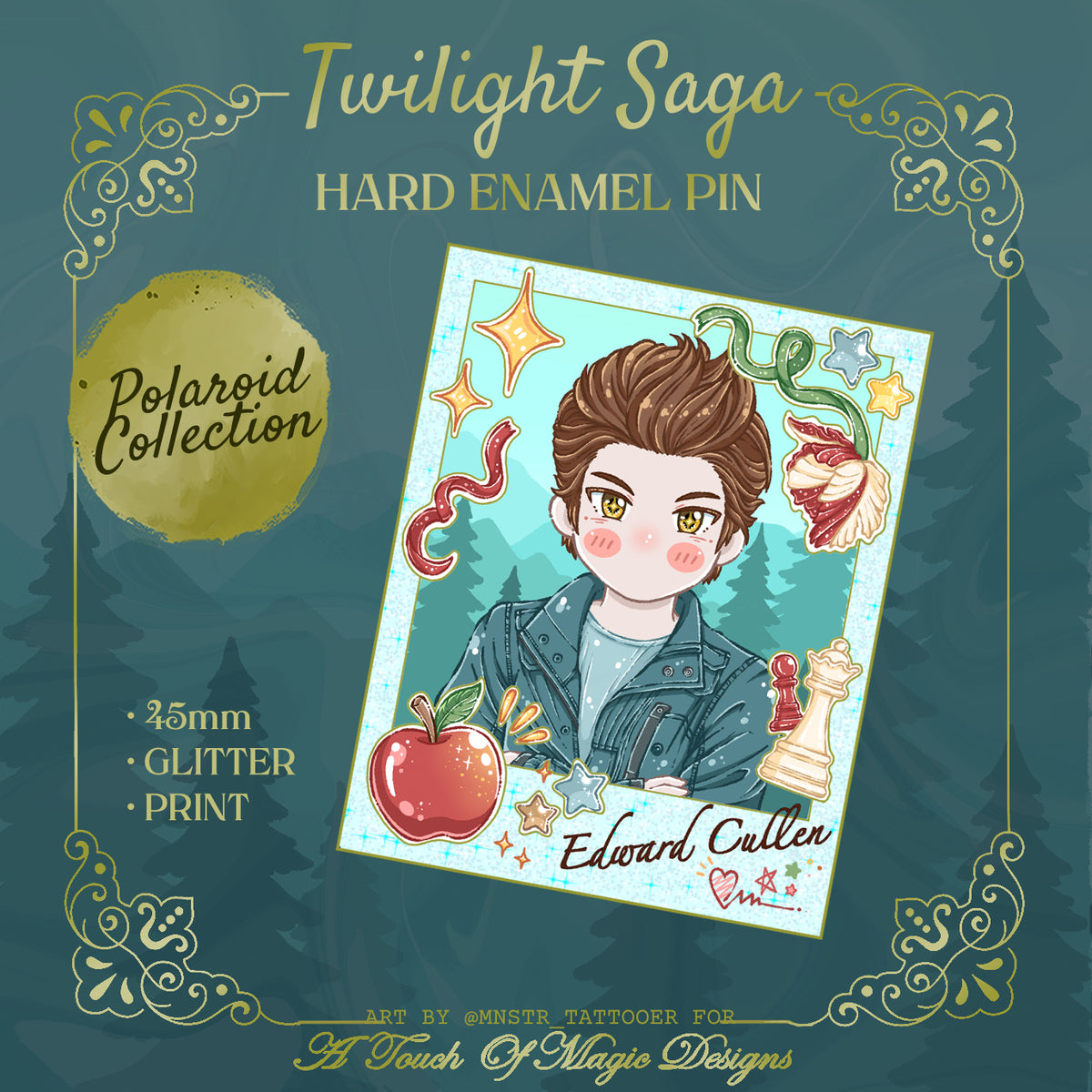 Polaroid Cuties pin - Team Edward