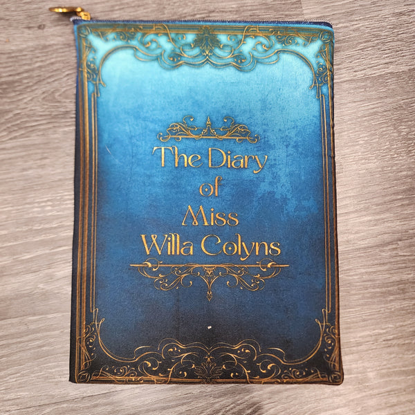 Miss Willa Colyns diary - hardcover sized zip booksleeve