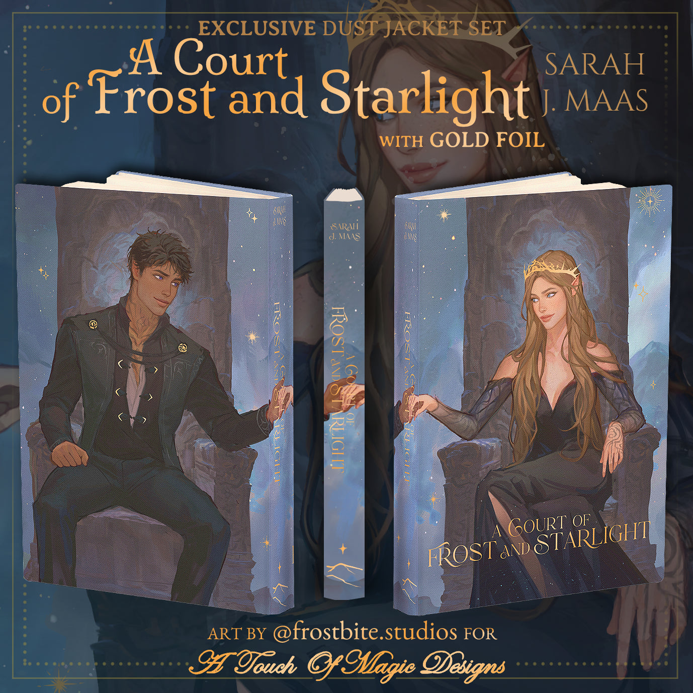 LIMITED - Officially Licensed A Court of Thorns and Roses Dust Jacket Set | Frostbite Studios HARDCOVER