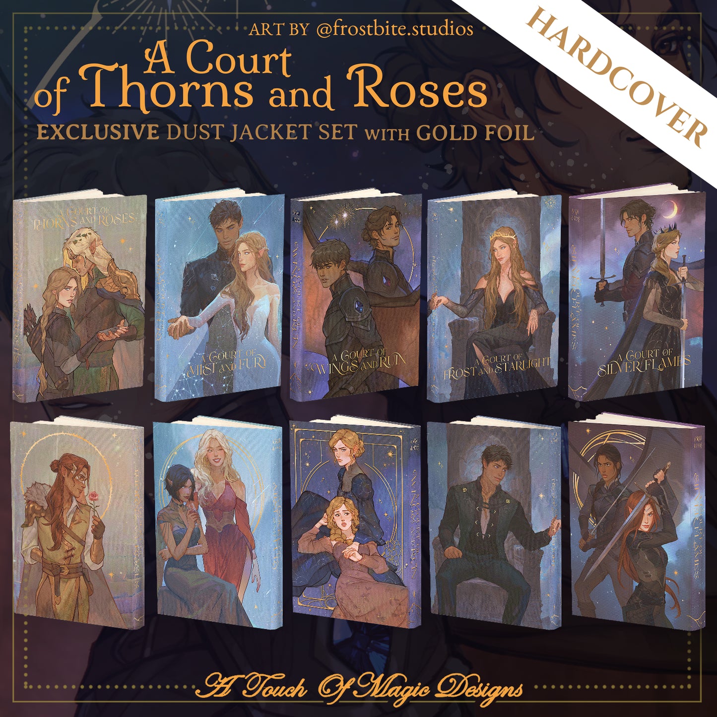 LIMITED PRE-ORDER - Officially Licensed A Court of Thorns and Roses Dust Jacket Set | Frostbite Studios HARDCOVER