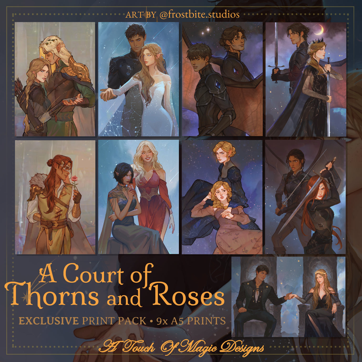 Officially Licensed A Court of Thorns and Roses Premium Print Pack | Frostbite Studios