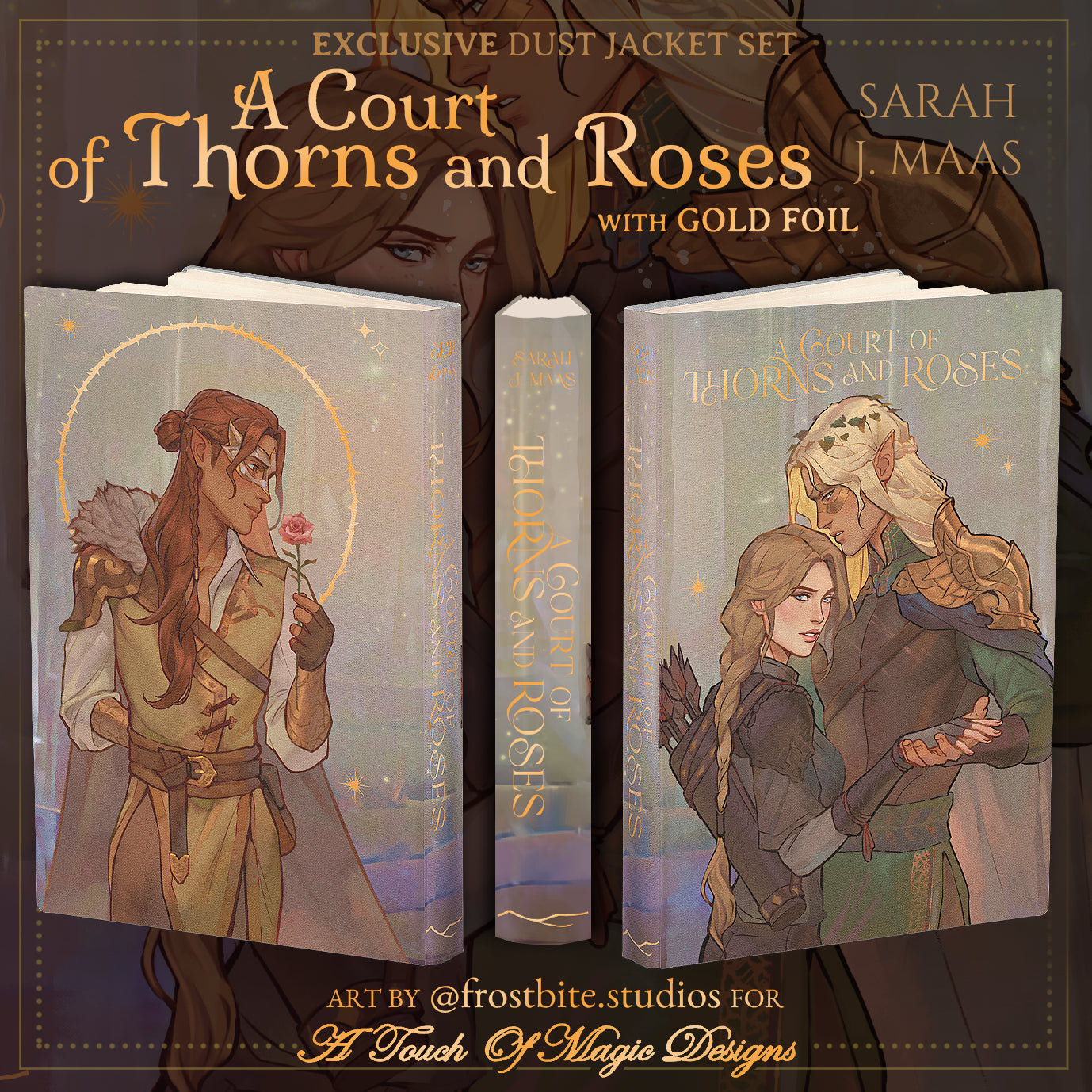 LIMITED - Officially Licensed A Court of Thorns and Roses Dust Jacket Set | Frostbite Studios HARDCOVER