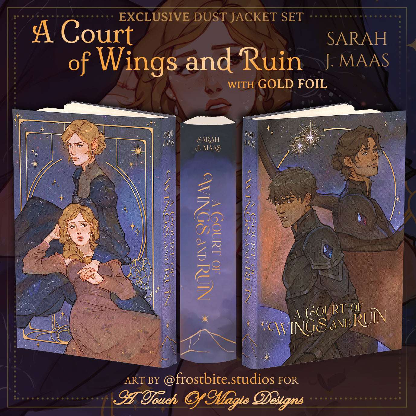 LIMITED - Officially Licensed A Court of Thorns and Roses Dust Jacket Set | Frostbite Studios HARDCOVER