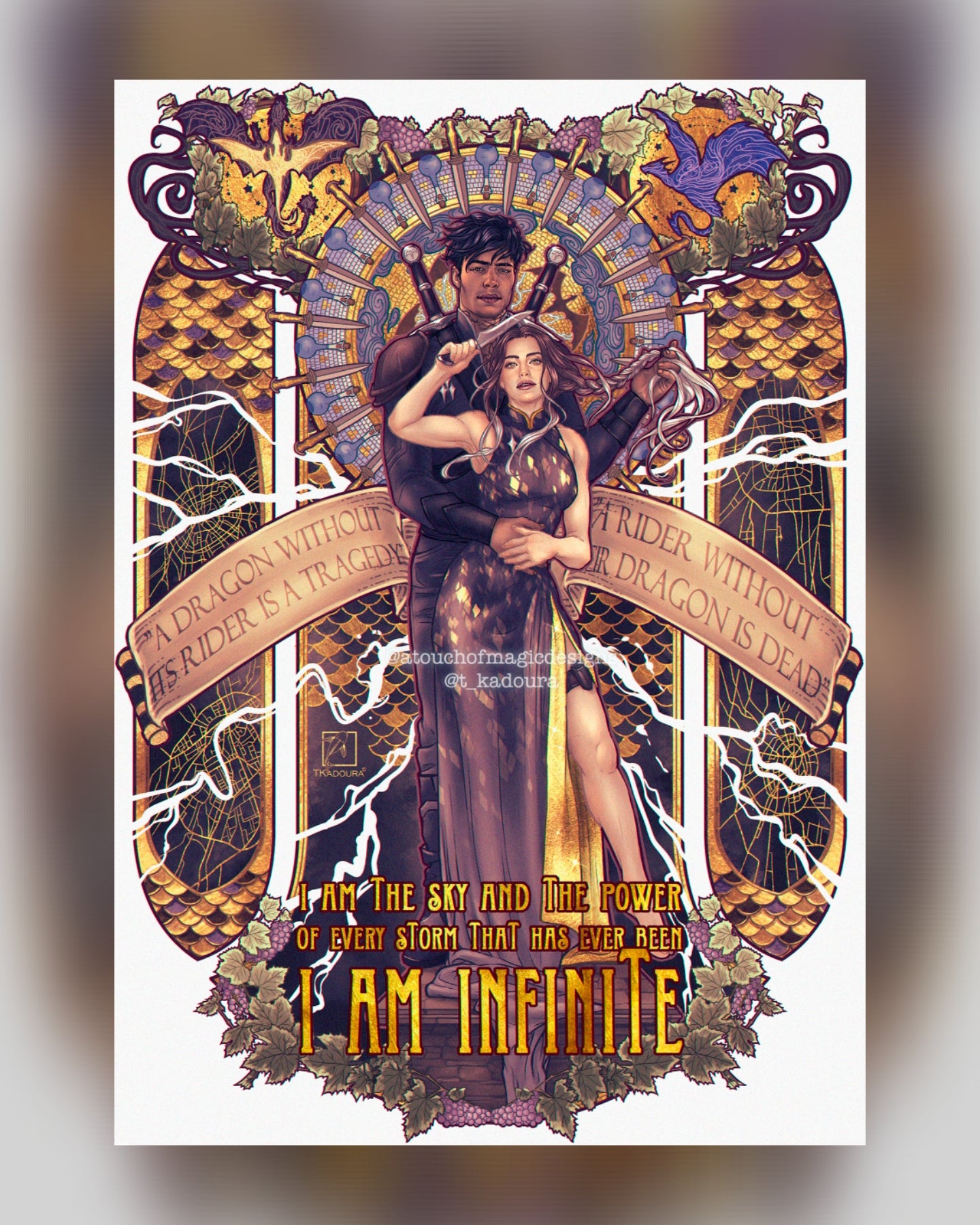 Infinitely yours - OFFICIALLY LICENSED FOURTH WING - Premium print