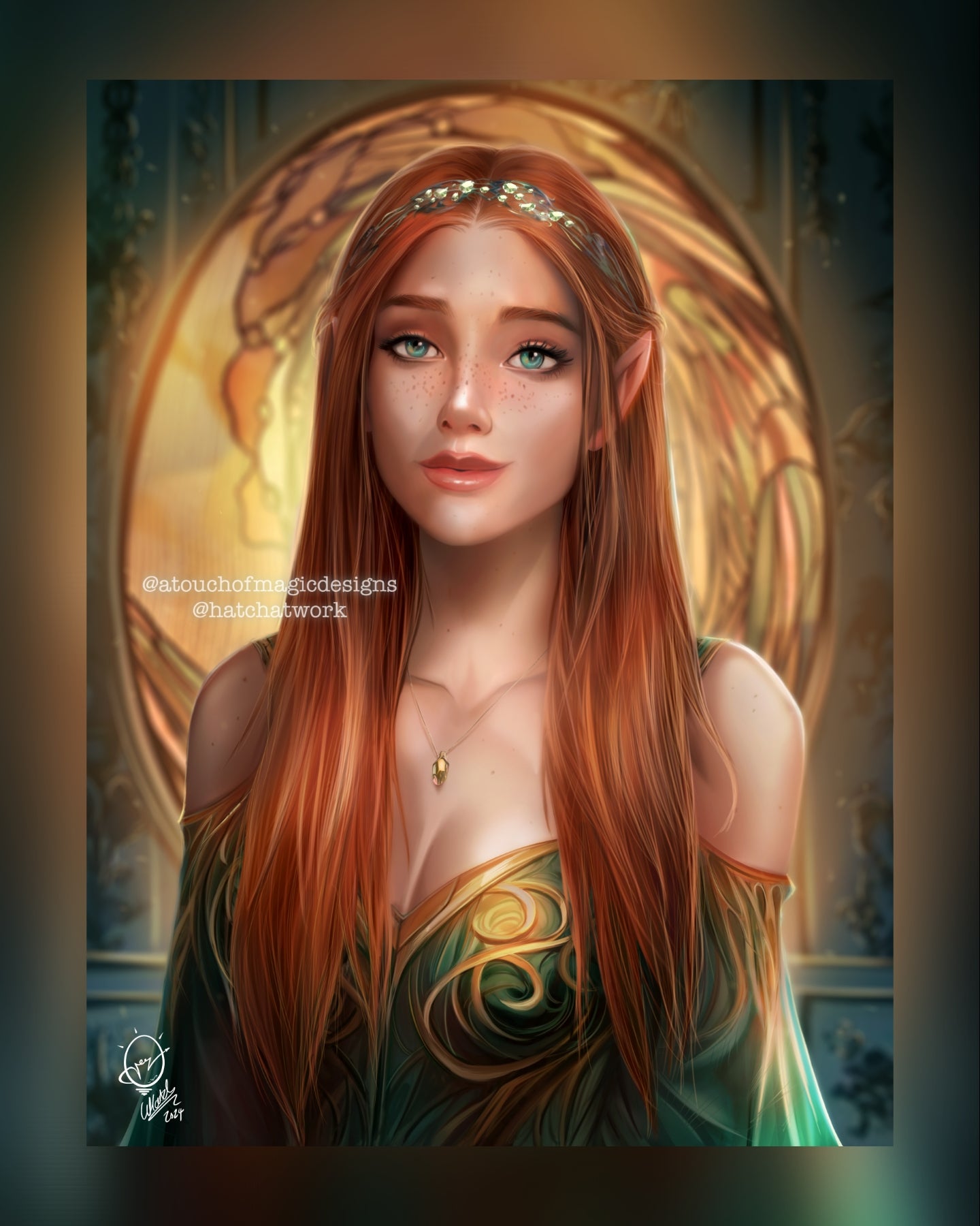 Glowing priestess - OFFICIALLY LICENSED - premium print