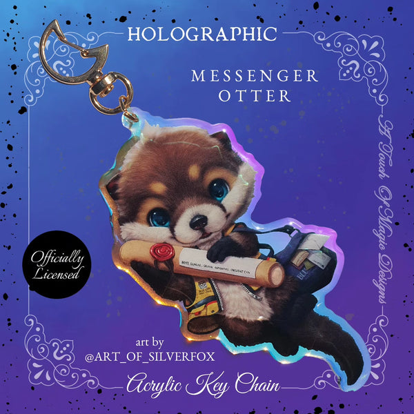 Holographic Acrylic Key chain - Otter - SJM Oficially Licensed