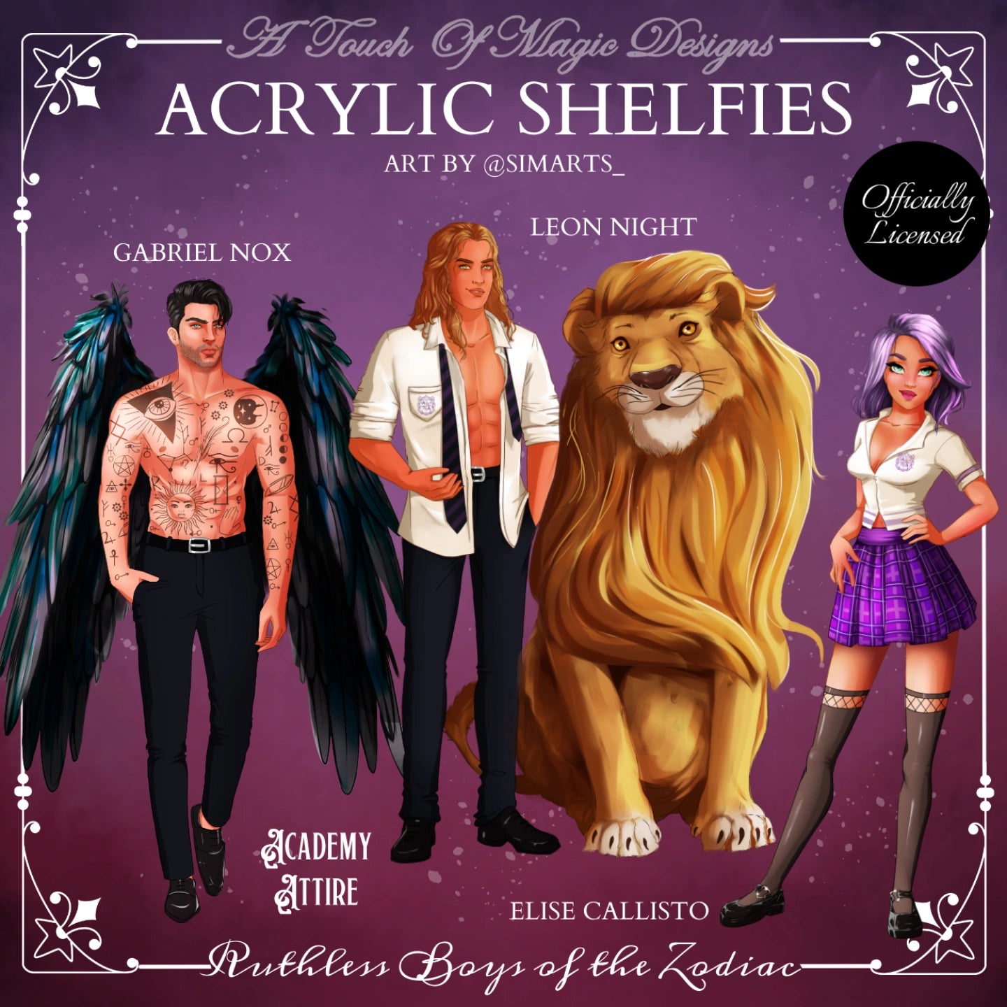 Shelfie Trio set - Elise, leon & Gabriel - Academy attire - TWISTED SISTERS OFFICIALLY LICENSED