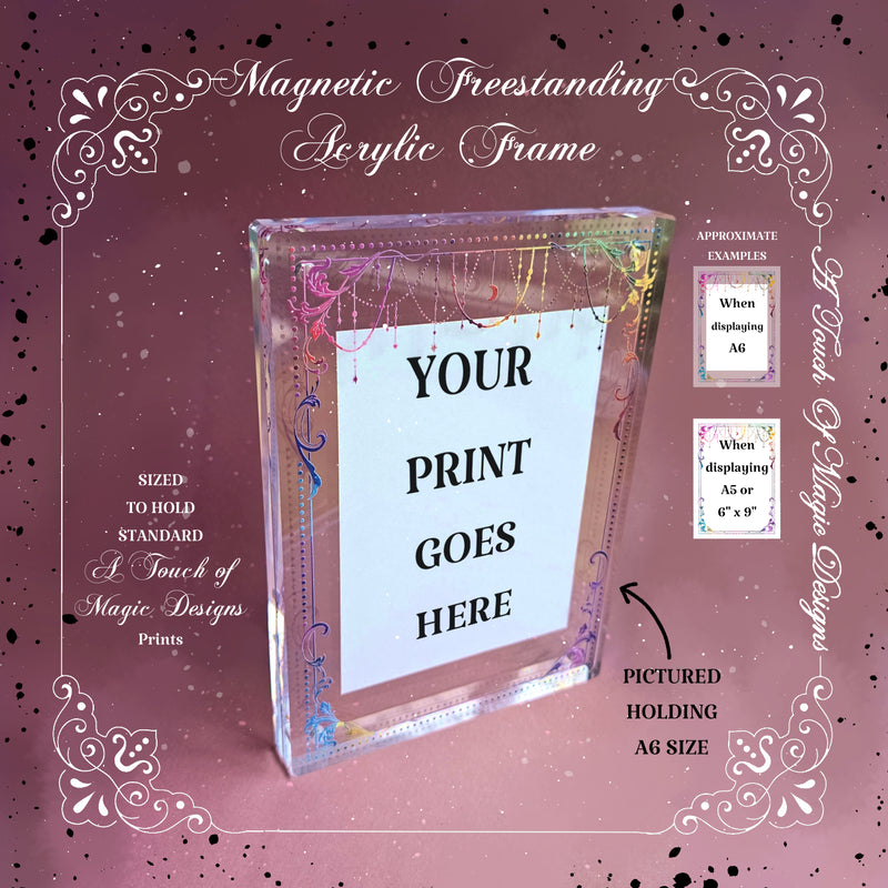 Acrylic magnetic free standing frame - Pretty dangles