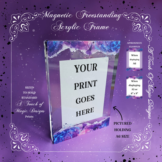 Acrylic magnetic free standing frame - Galaxy splash