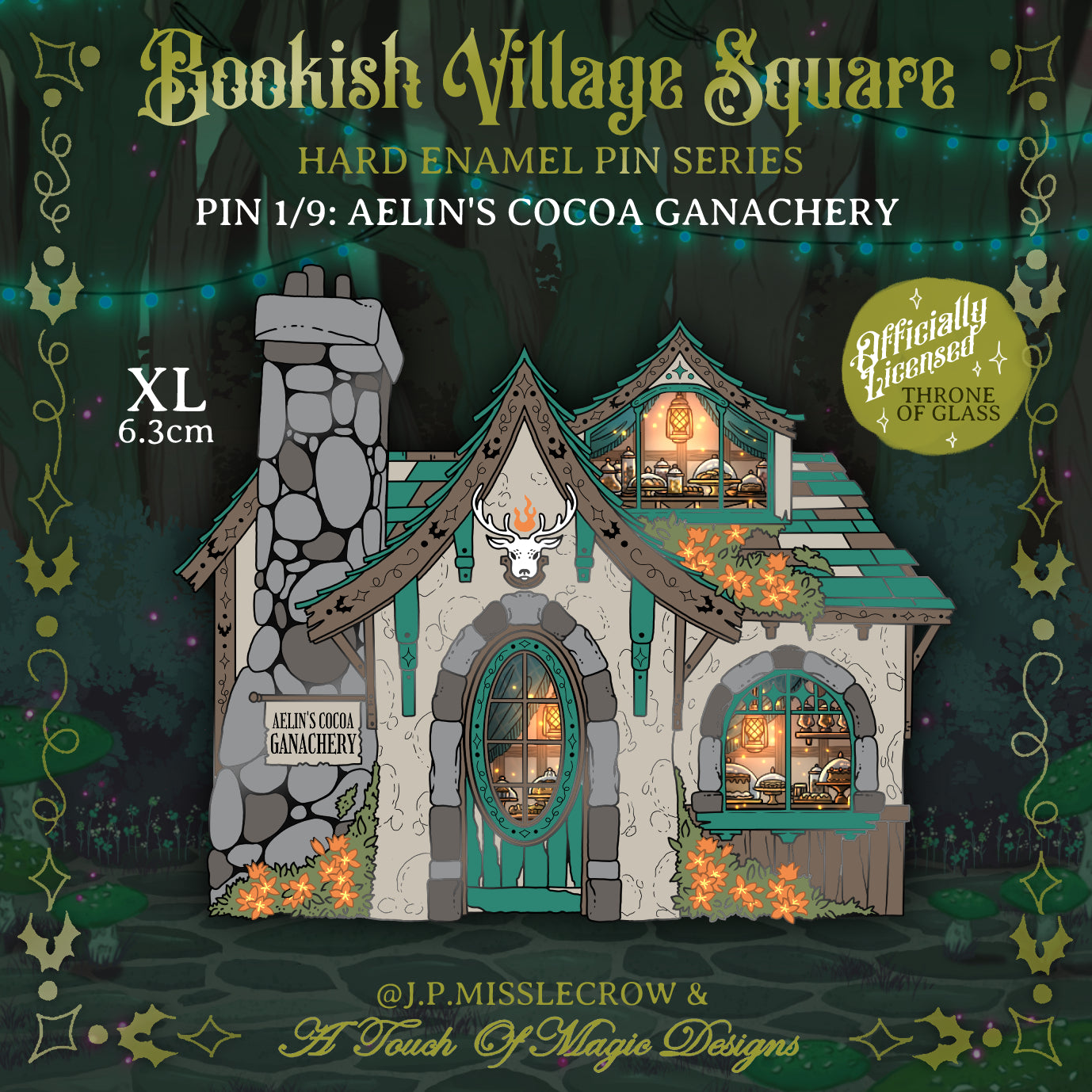 Officially Licensed - Bookish Village Square Collection - Aelins cocoa Ganachery - PIN #1 - PRE-ORDER