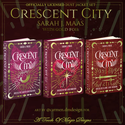 HOUSE OF FLAME AND SHADOW ONLY - Crescent City - Rainbow editions - Dust JackeT - OFFICIALLY LICENSED