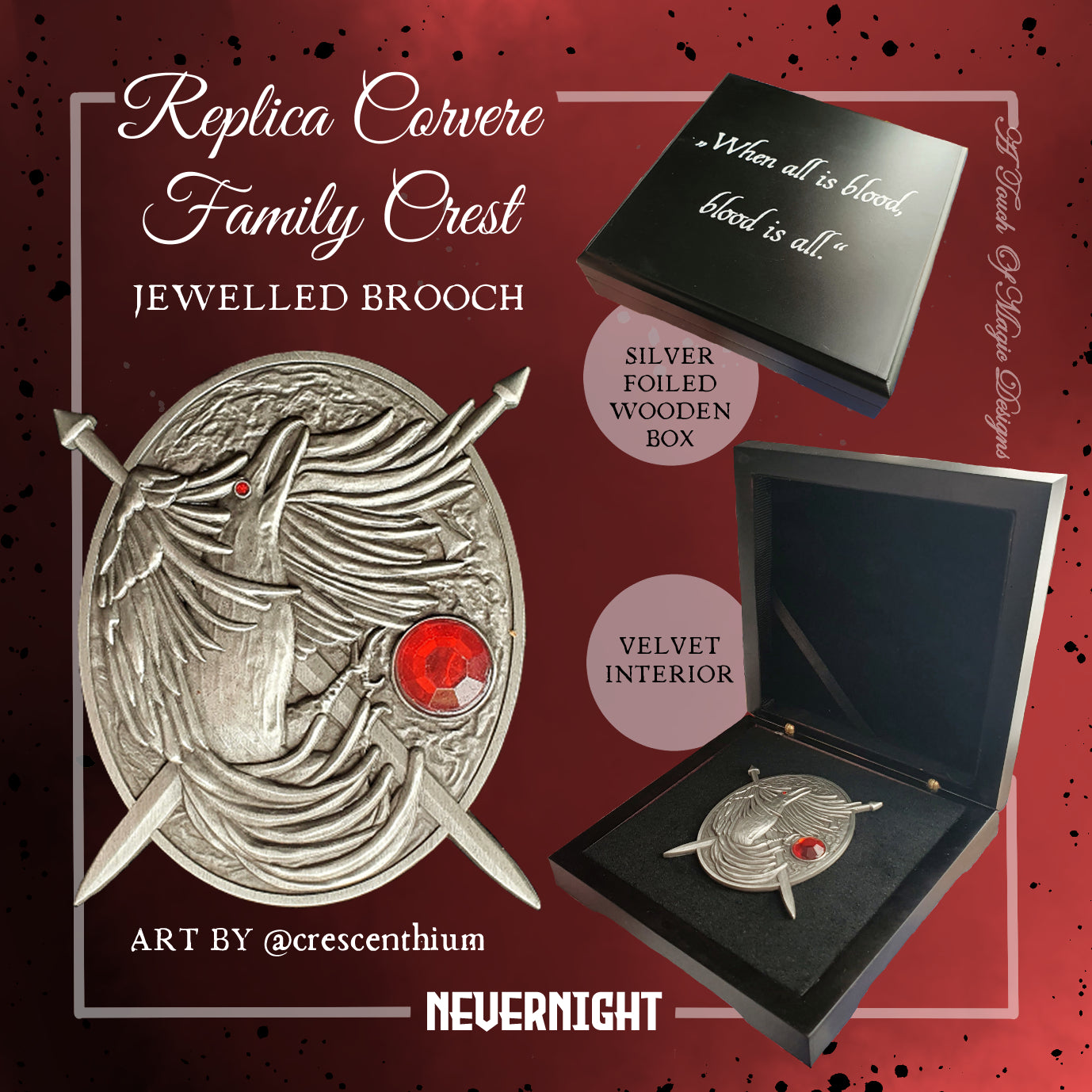 Replica - Nevernight - Corvere Brooch