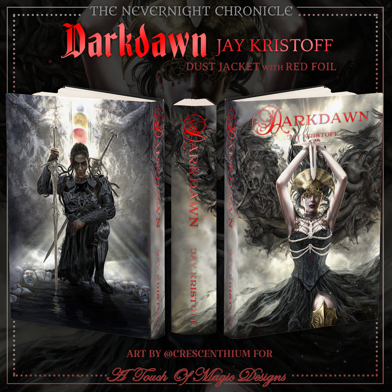 Nevernight - Bloodbath editions - Alternative art dust jacket with red holographic foiling details