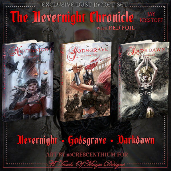 Nevernight - Bloodbath editions - Alternative art dust jacket with red holographic foiling details