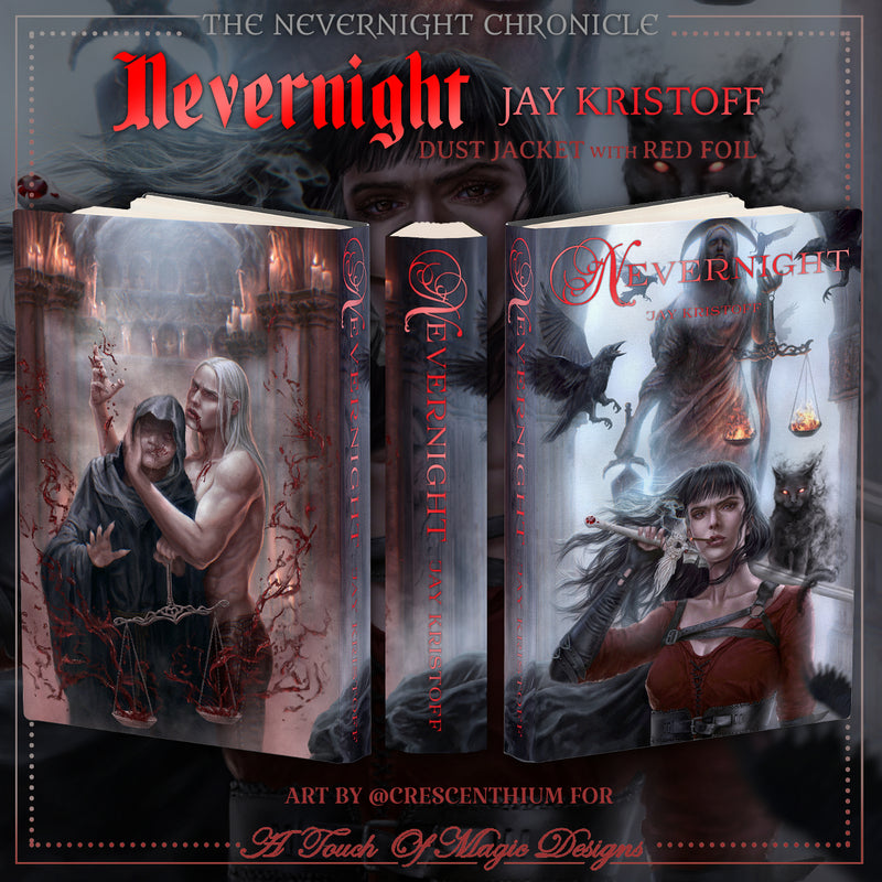 Nevernight - Bloodbath editions - Alternative art dust jacket with red holographic foiling details