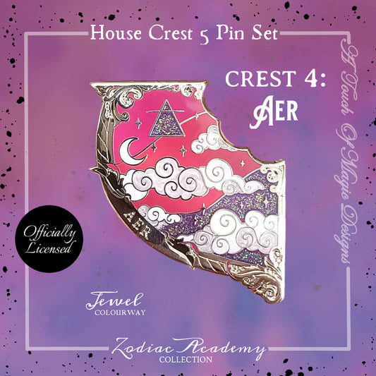 House Aer - JEWEL -  Crest pin -  TWISTED SISTERS OFFICIALLY LICENSED