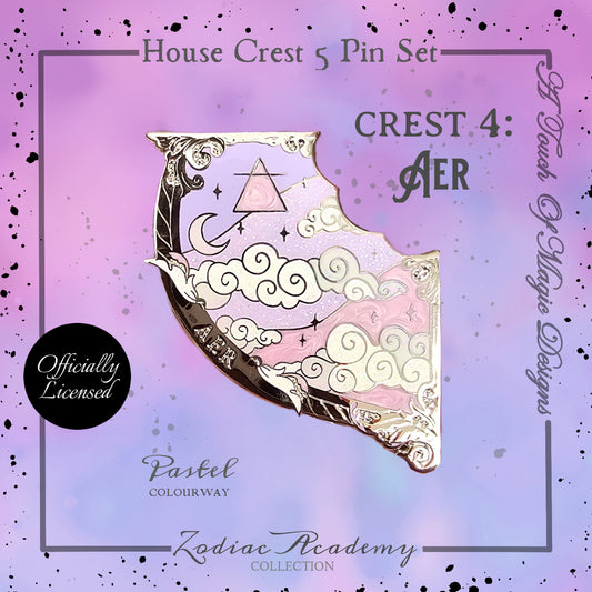 House Aer - PASTEL -  Crest pin -  TWISTED SISTERS OFFICIALLY LICENSED